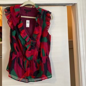 Banana Republic multi colored peplum blouse